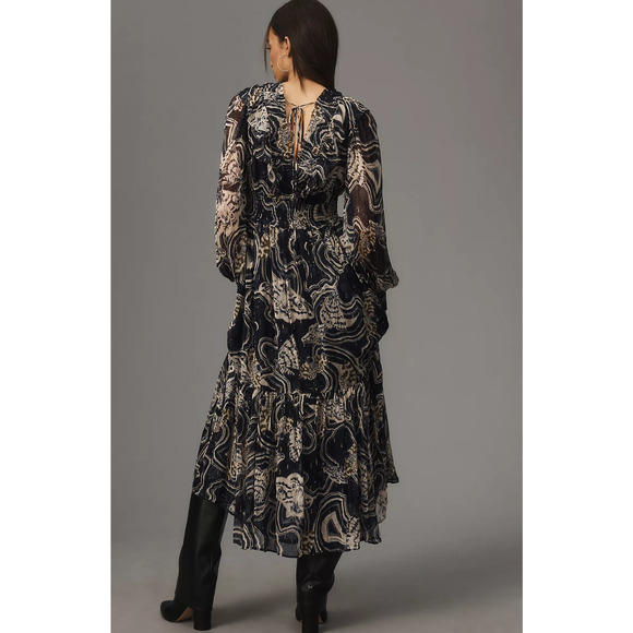NWT Anthropologie Printer Johnson Midi Dress - XSP - Picture 3 of 7